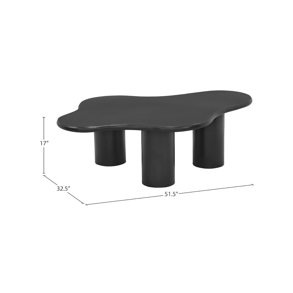 Romaine Black Coffee Table. Picture 6