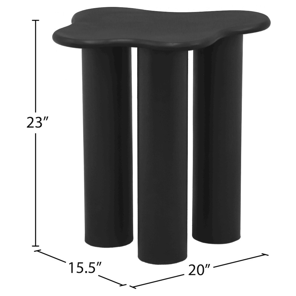 Romaine Black End Table. Picture 6