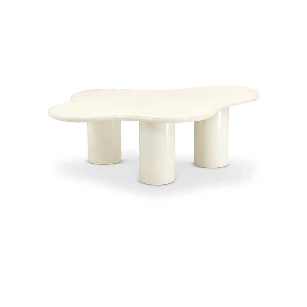 Romaine Cream Coffee Table. Picture 1