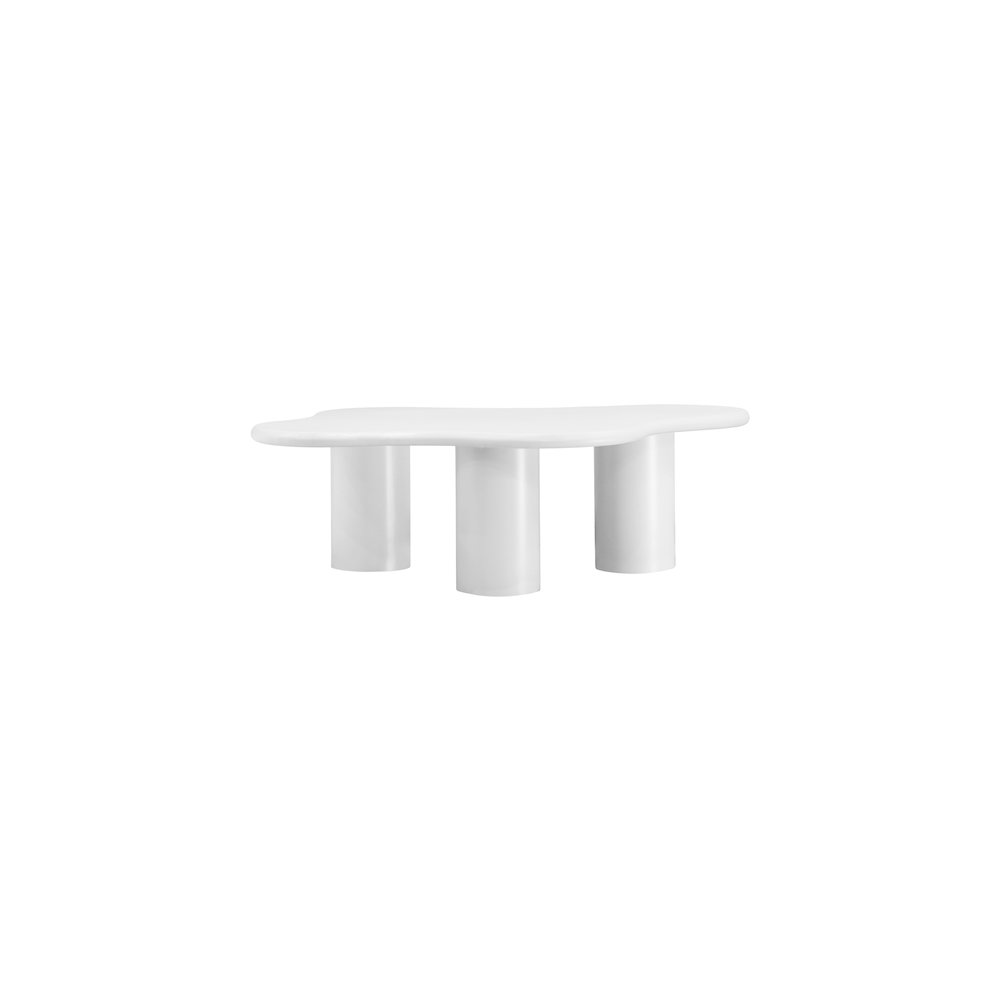 Romaine White Coffee Table. Picture 3