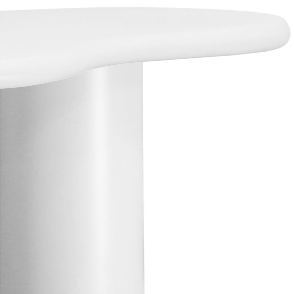 Romaine White Coffee Table. Picture 5
