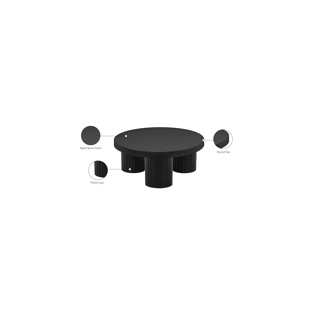 Rhodes Black Coffee Table. Picture 7