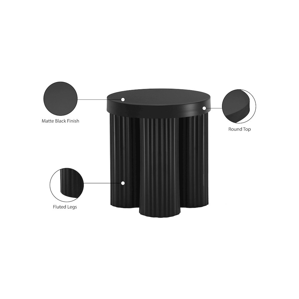 Rhodes Black End Table. Picture 7