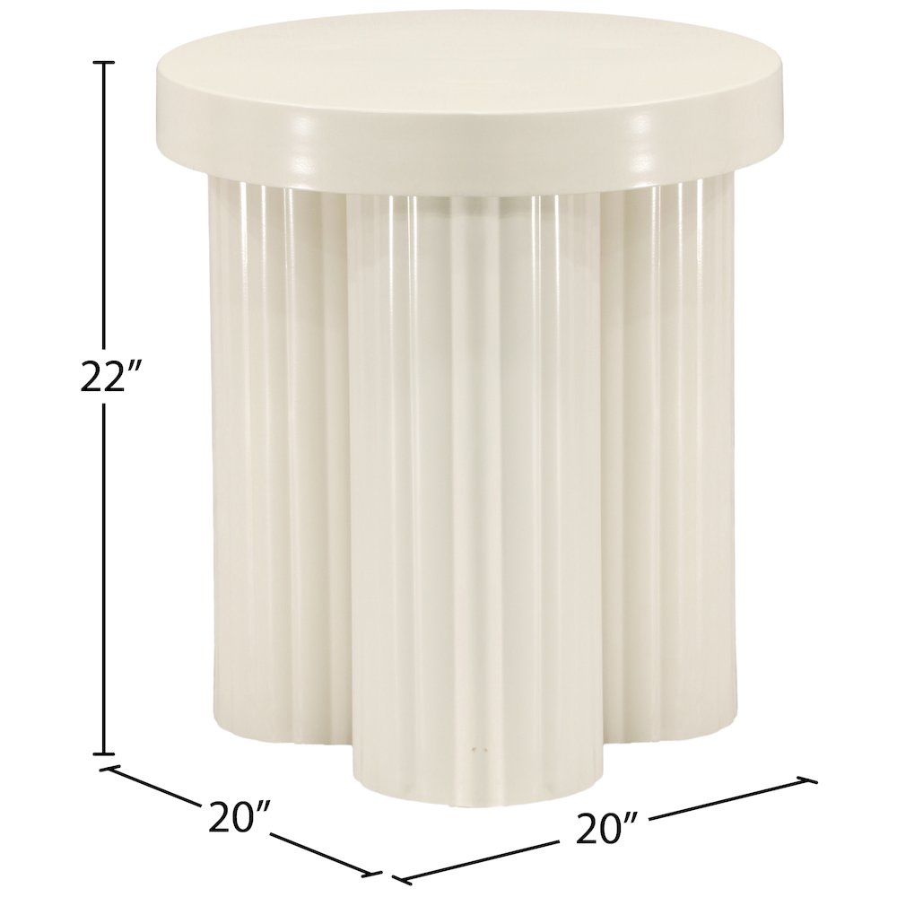 Rhodes Cream End Table. Picture 6