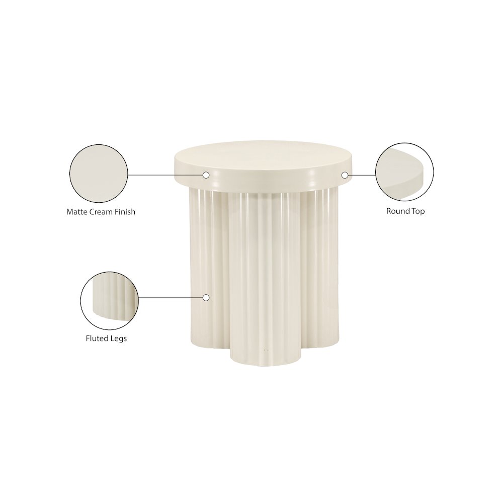Rhodes Cream End Table. Picture 7