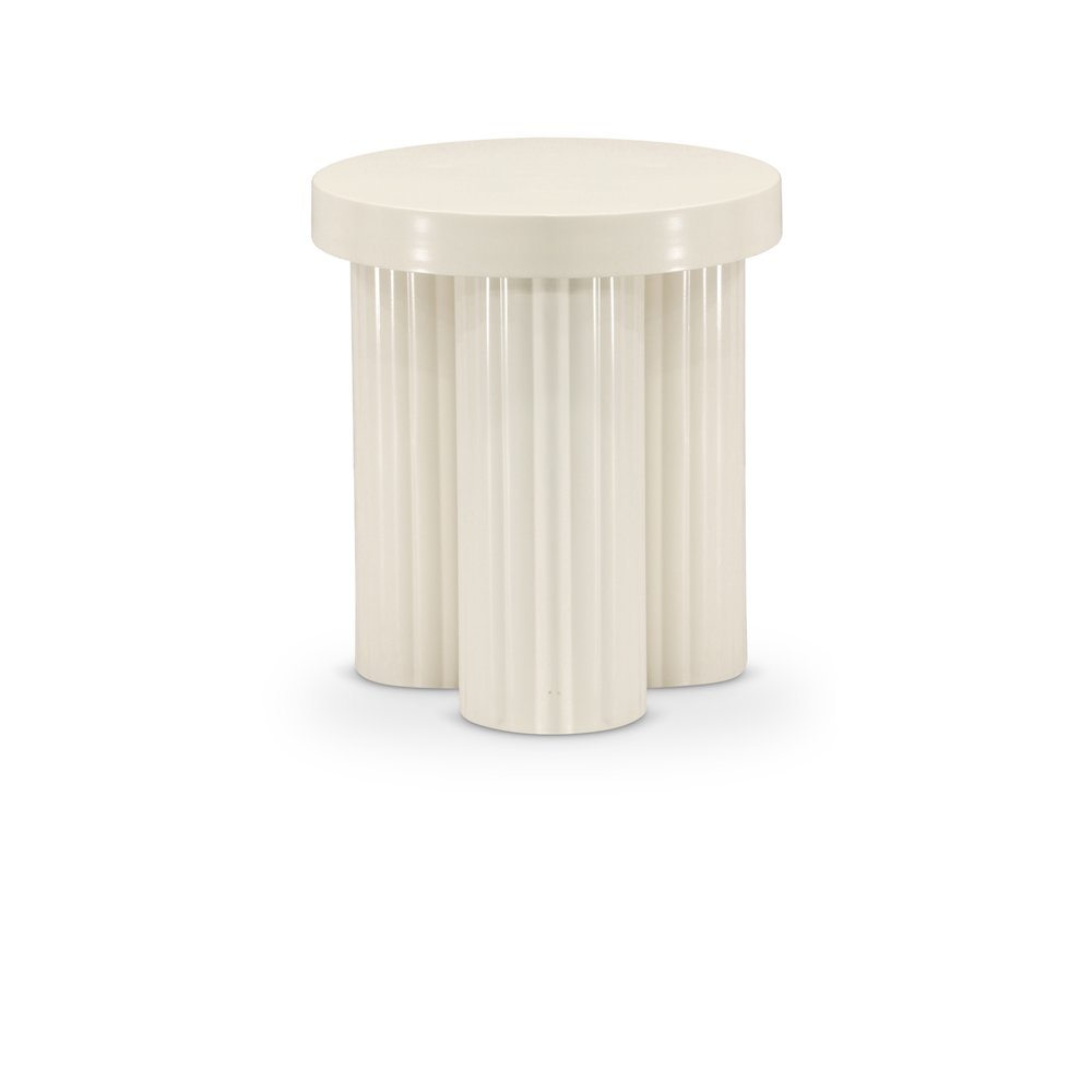 Rhodes Cream End Table. Picture 1