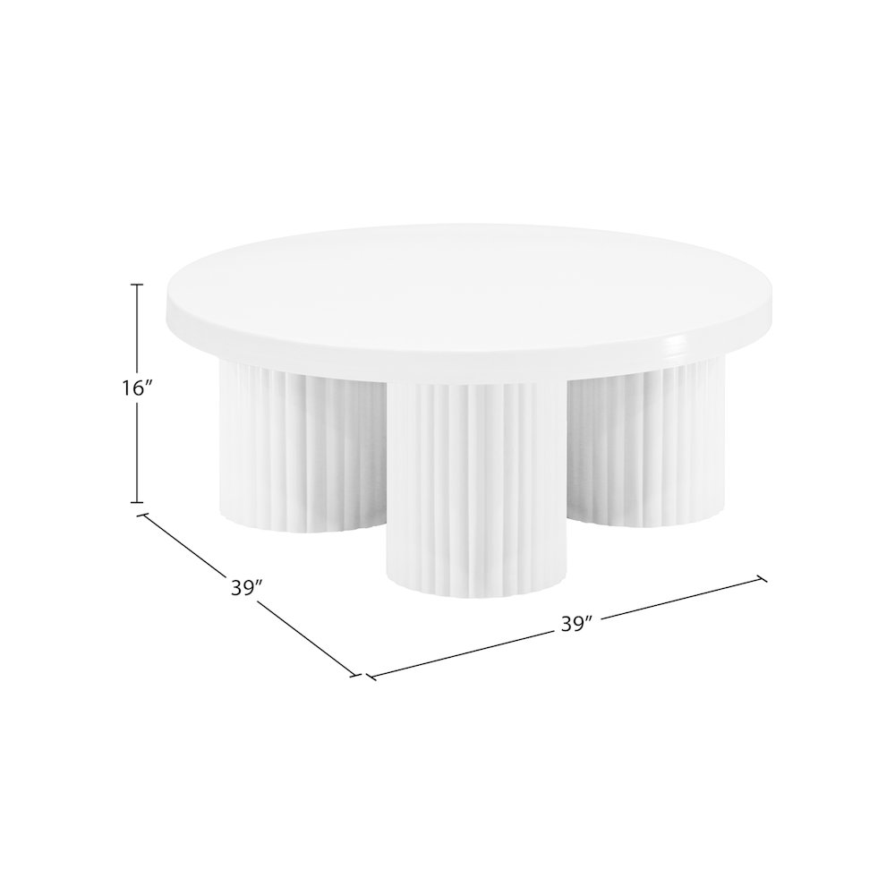 Rhodes White Coffee Table. Picture 6