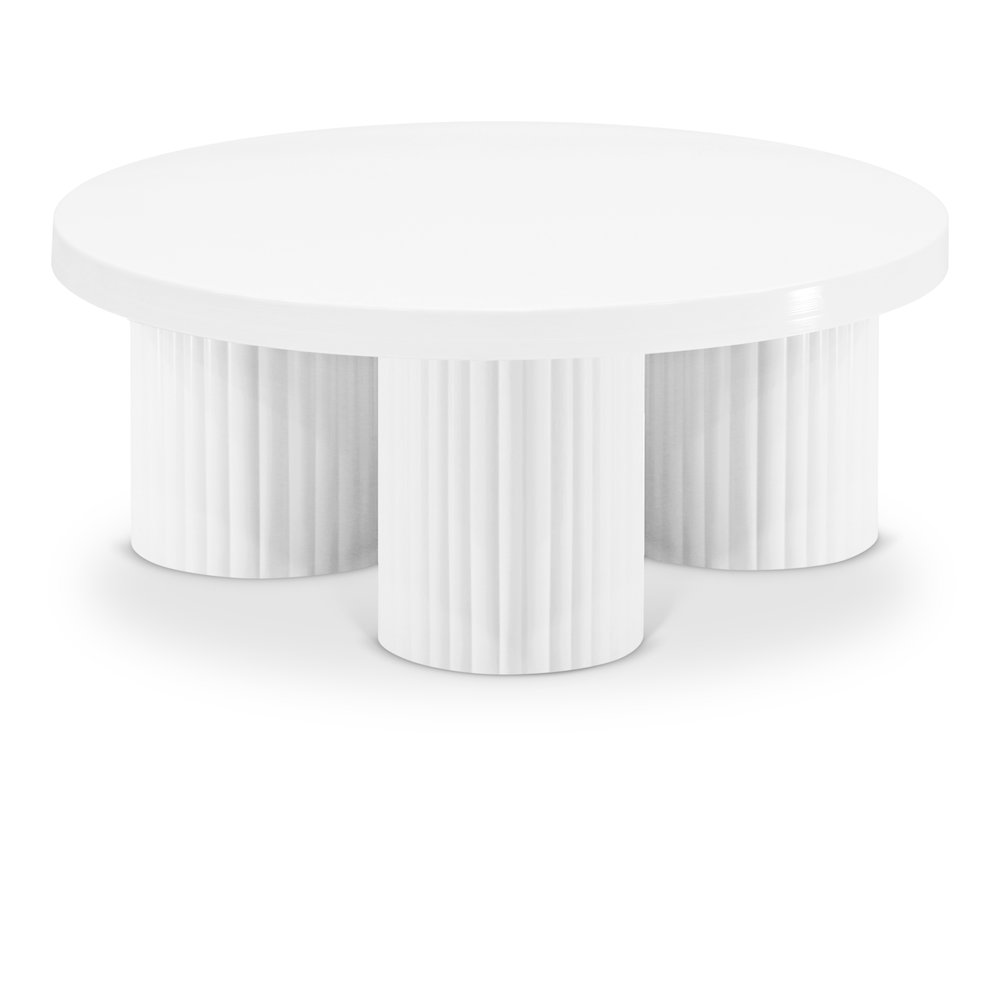 Rhodes White Coffee Table. Picture 1