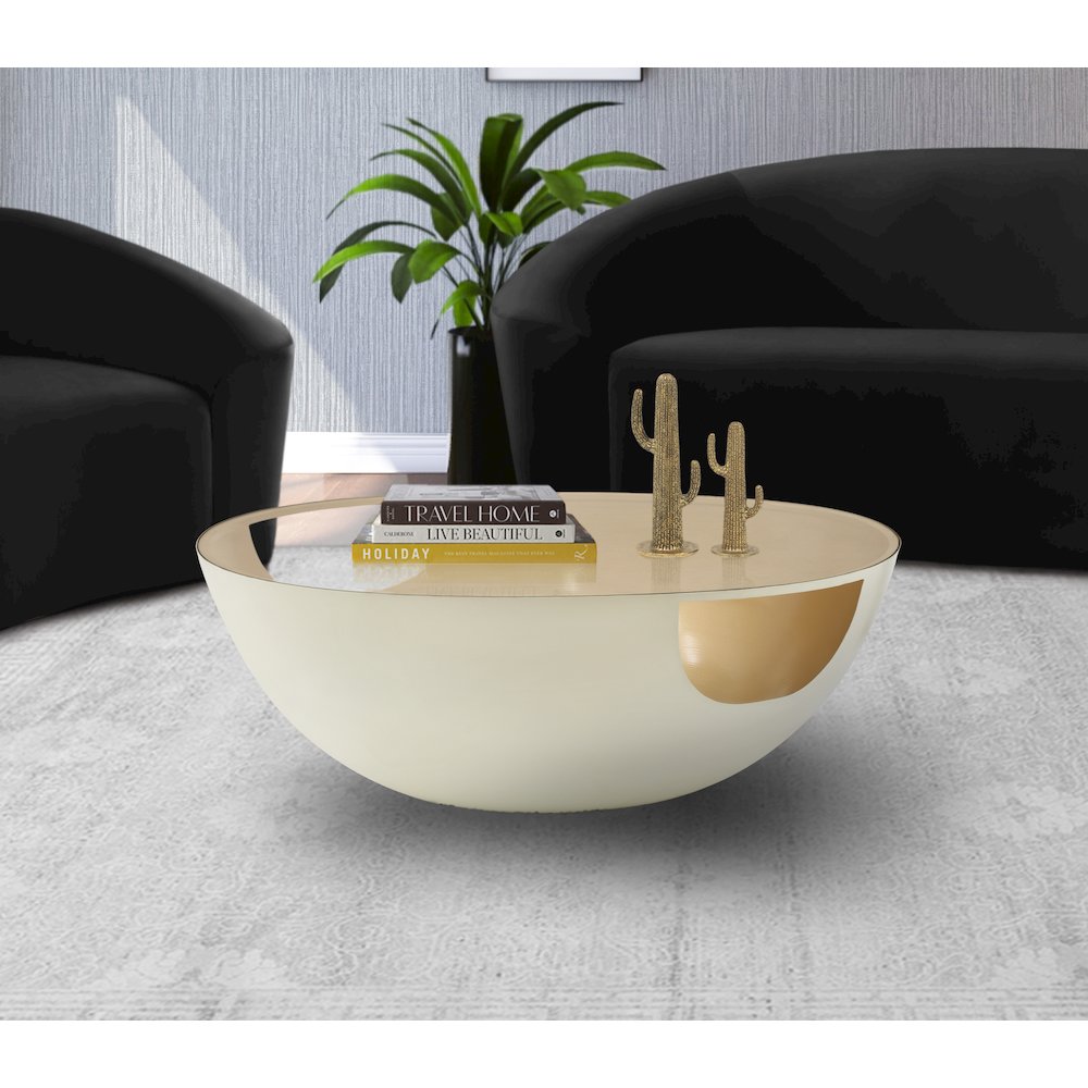 Doma Cream / Gold Coffee Table. Picture 2