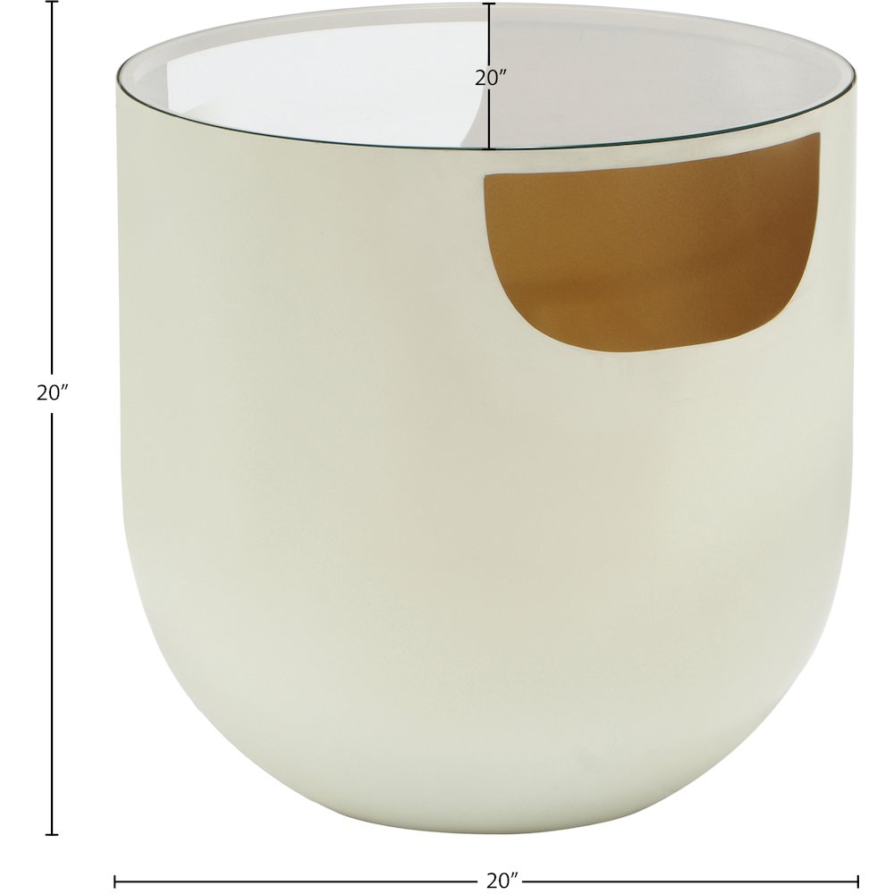 Doma Cream / Gold End Table. Picture 8