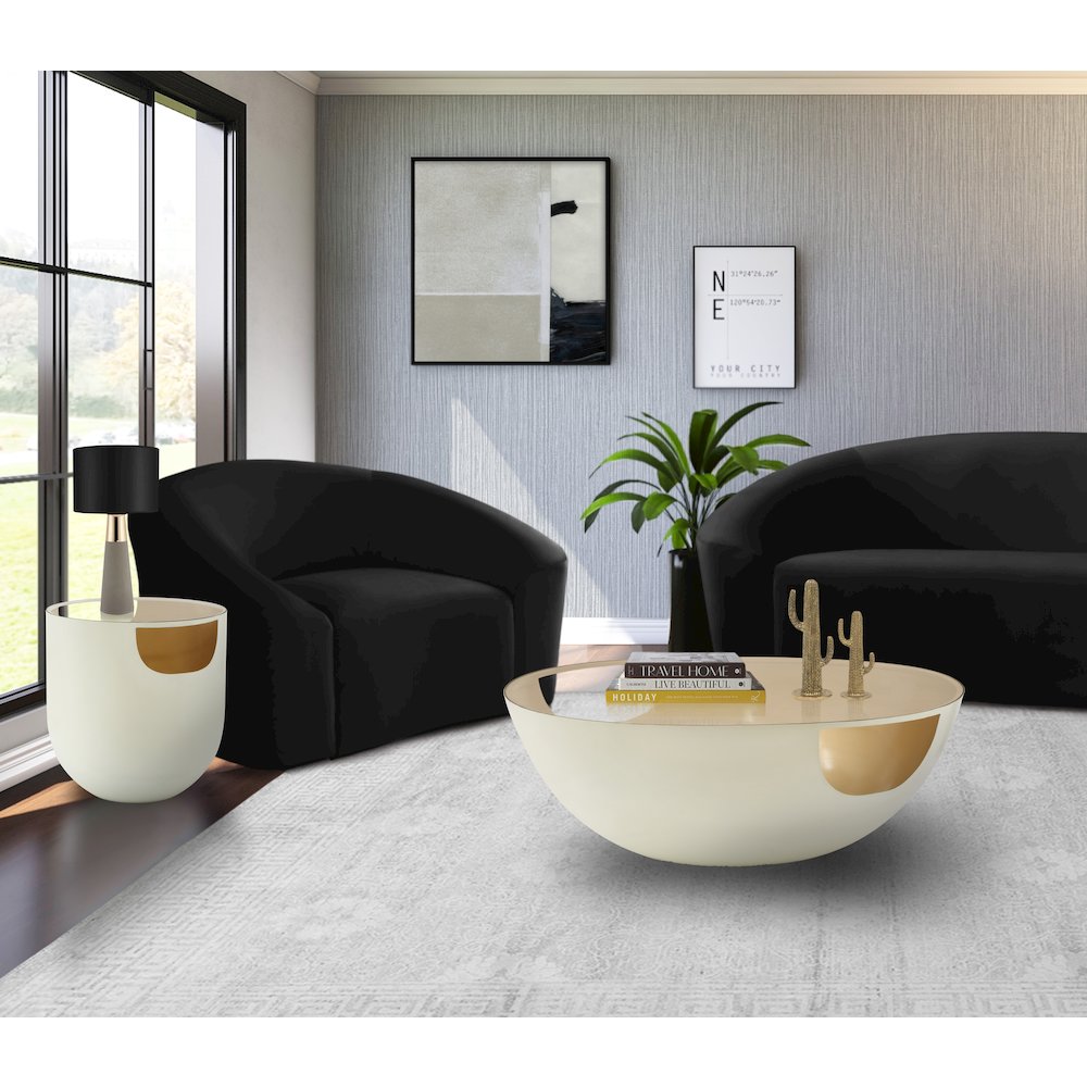 Doma Cream / Gold End Table. Picture 7