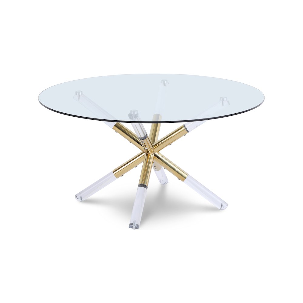Mercury Acrylic/Gold Coffee Table. Picture 1