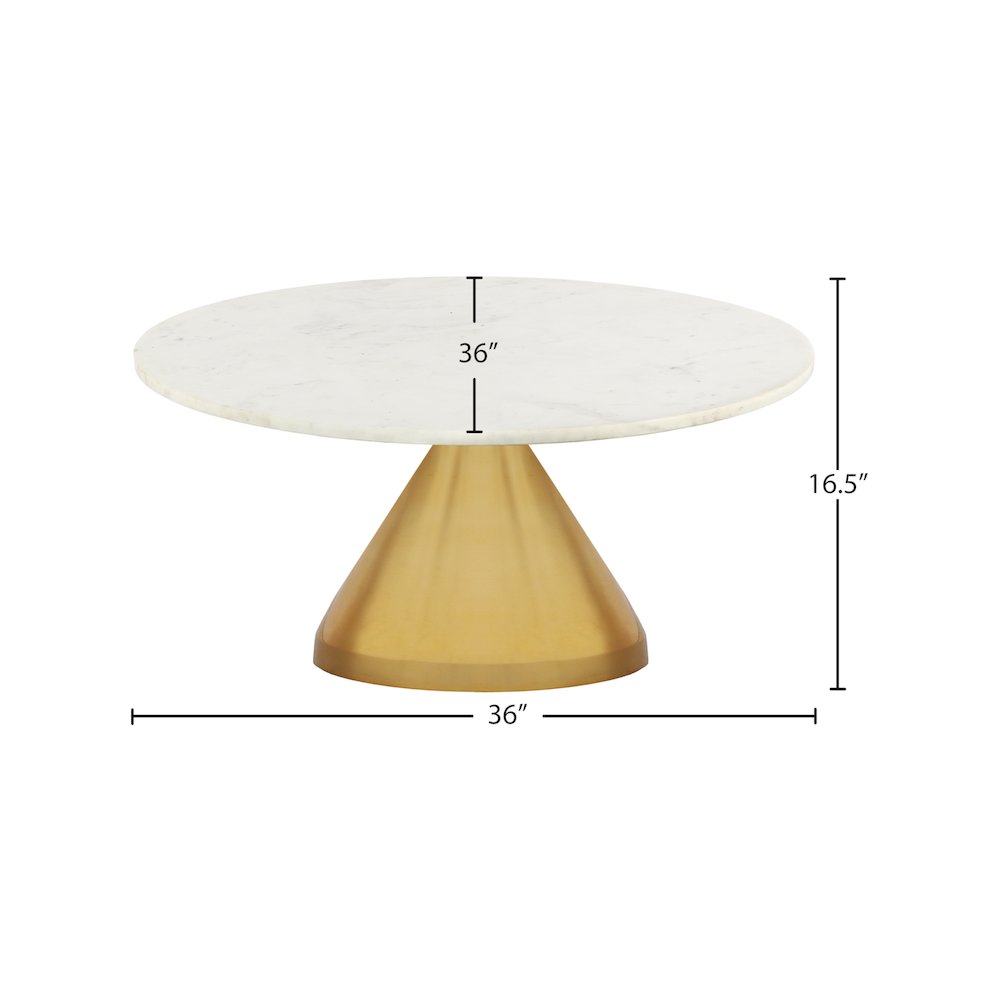 Emery White Marble Coffee Table. Picture 7