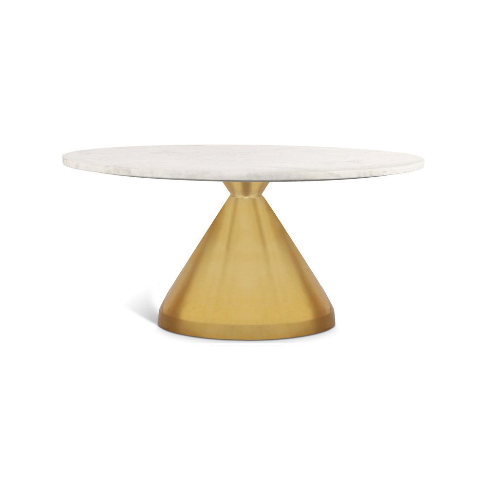 Emery White Marble Coffee Table. Picture 1