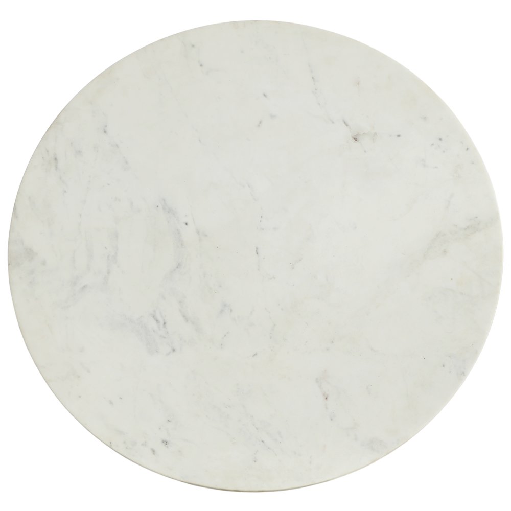 Emery White Marble End Table. Picture 4
