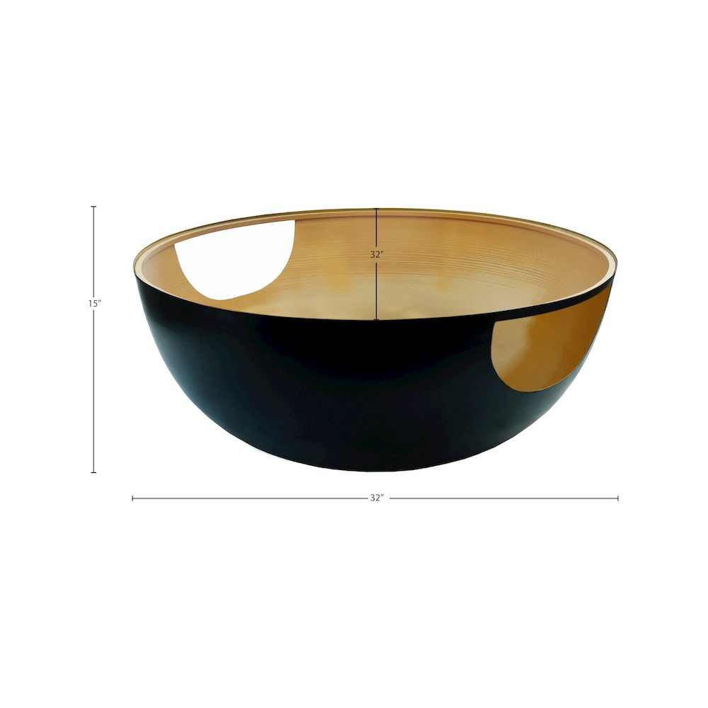 Doma Black / Gold Coffee Table. Picture 6