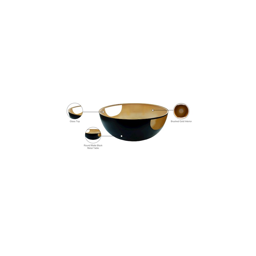 Doma Black / Gold Coffee Table. Picture 7