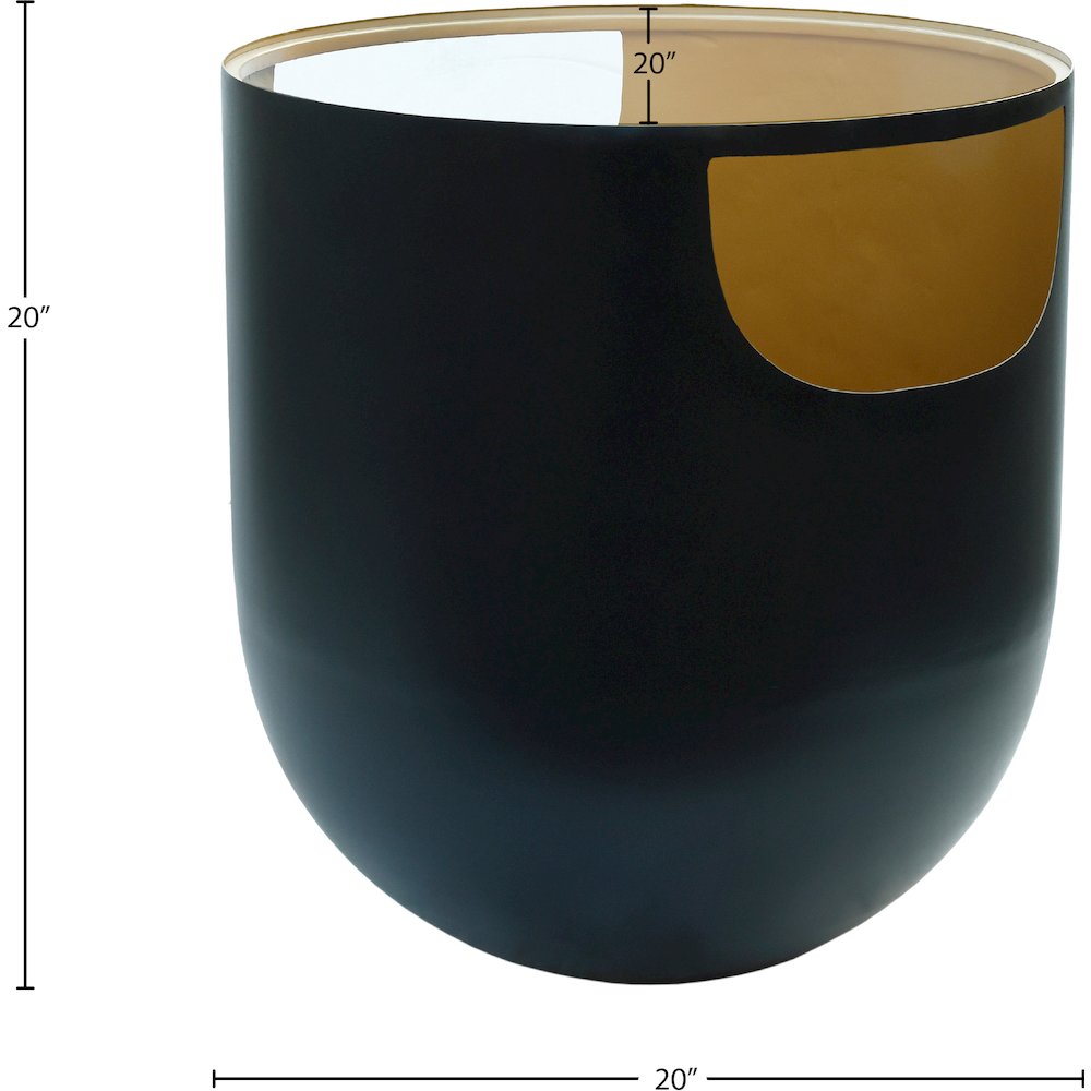 Doma Black / Gold End Table. Picture 6