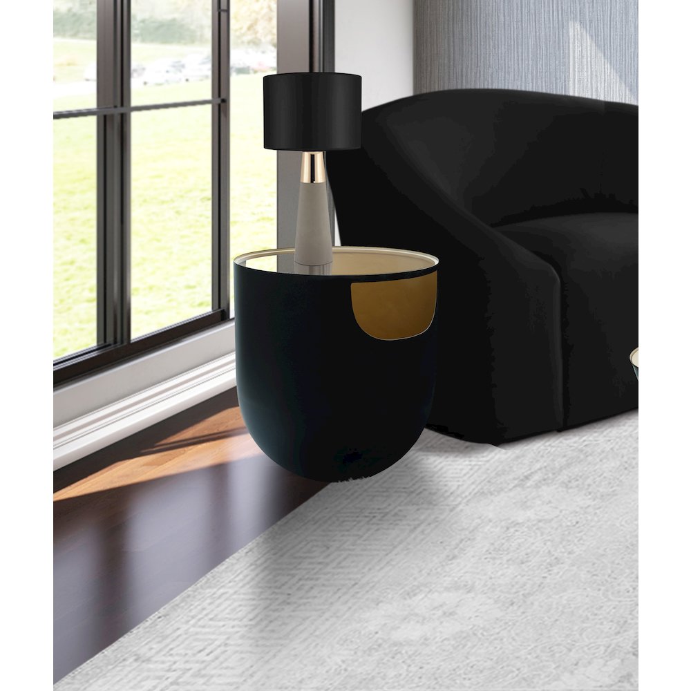 Doma Black / Gold End Table. Picture 2