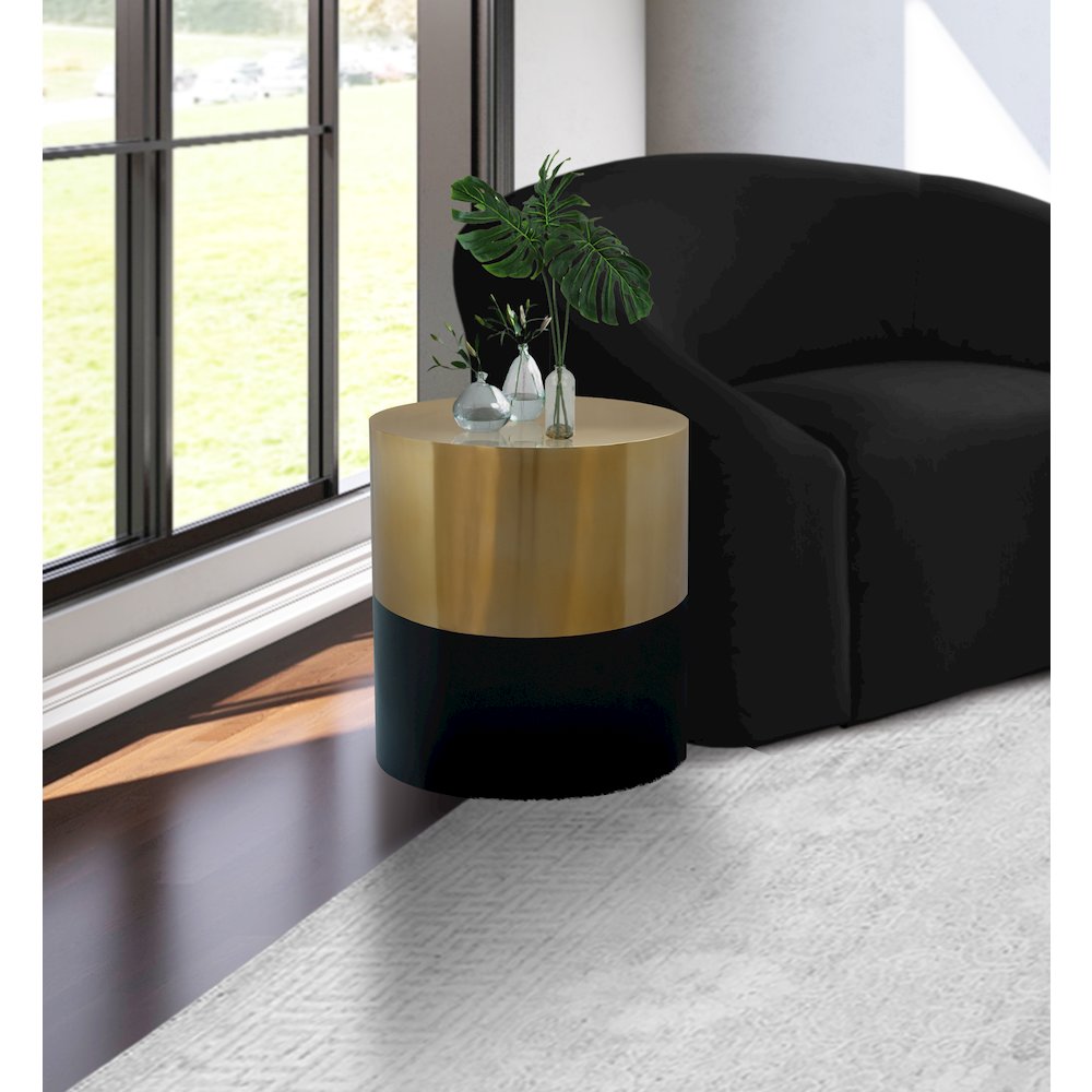 Sun Black / Gold End Table. Picture 2