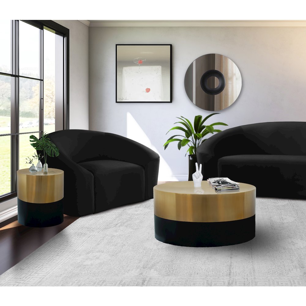 Sun Black / Gold End Table. Picture 4