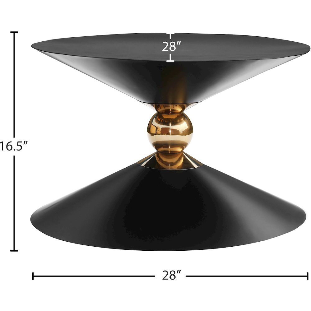 Malia Black / Gold Coffee Table. Picture 6