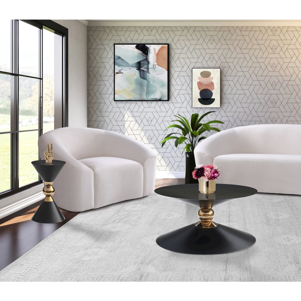 Malia Black / Gold Coffee Table. Picture 5