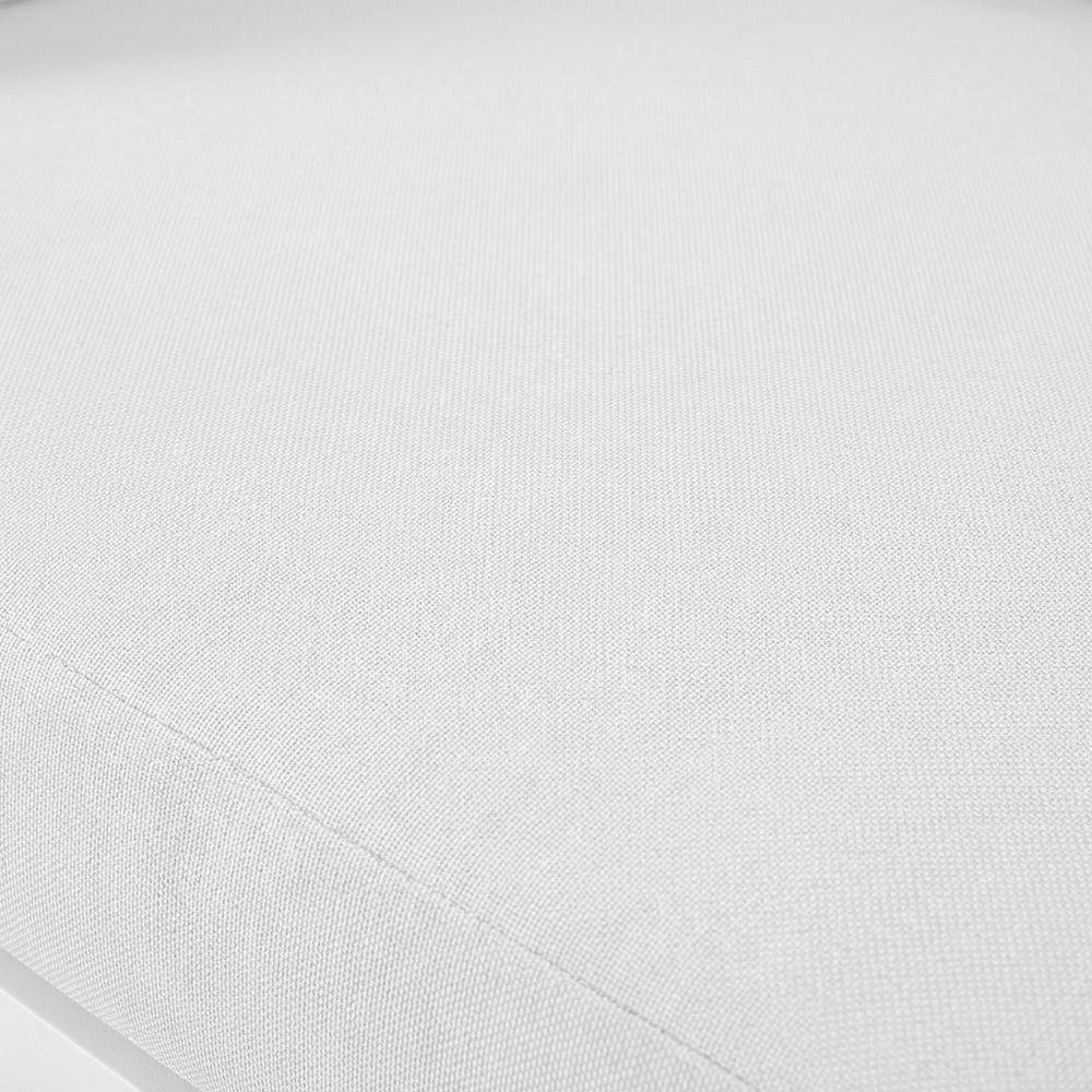 White Fabric Outdoor Patio Modular Sectional, Contemporary Style, Cushioned. Picture 5