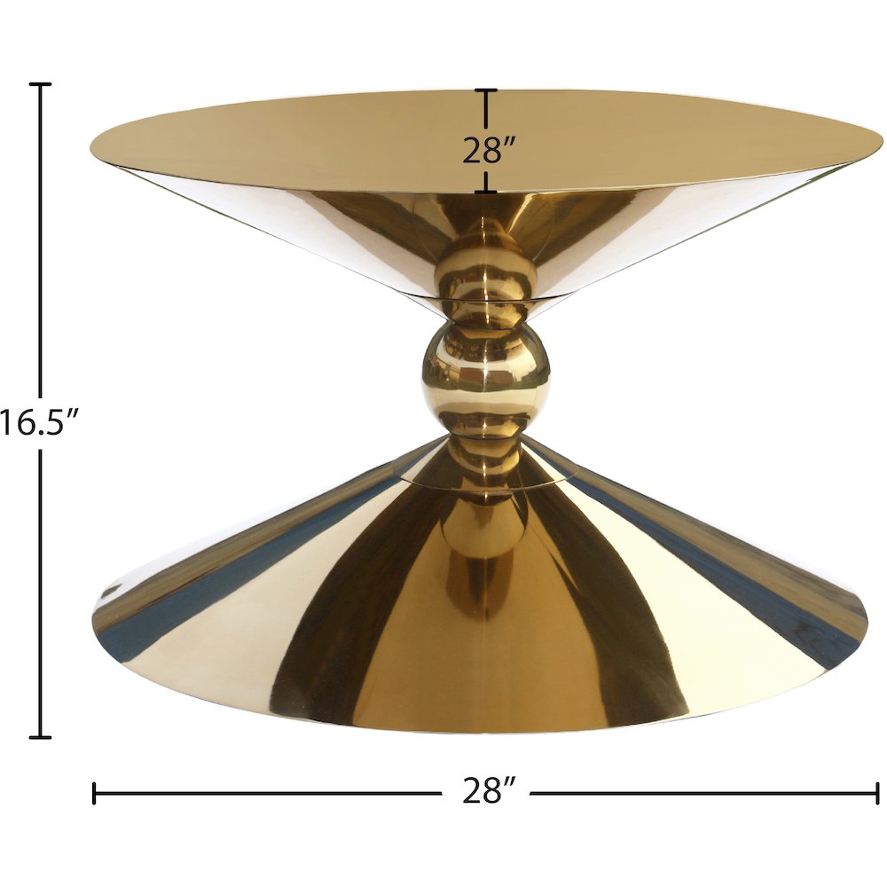 Malia Gold Stainless Steel Coffee Table. Picture 6