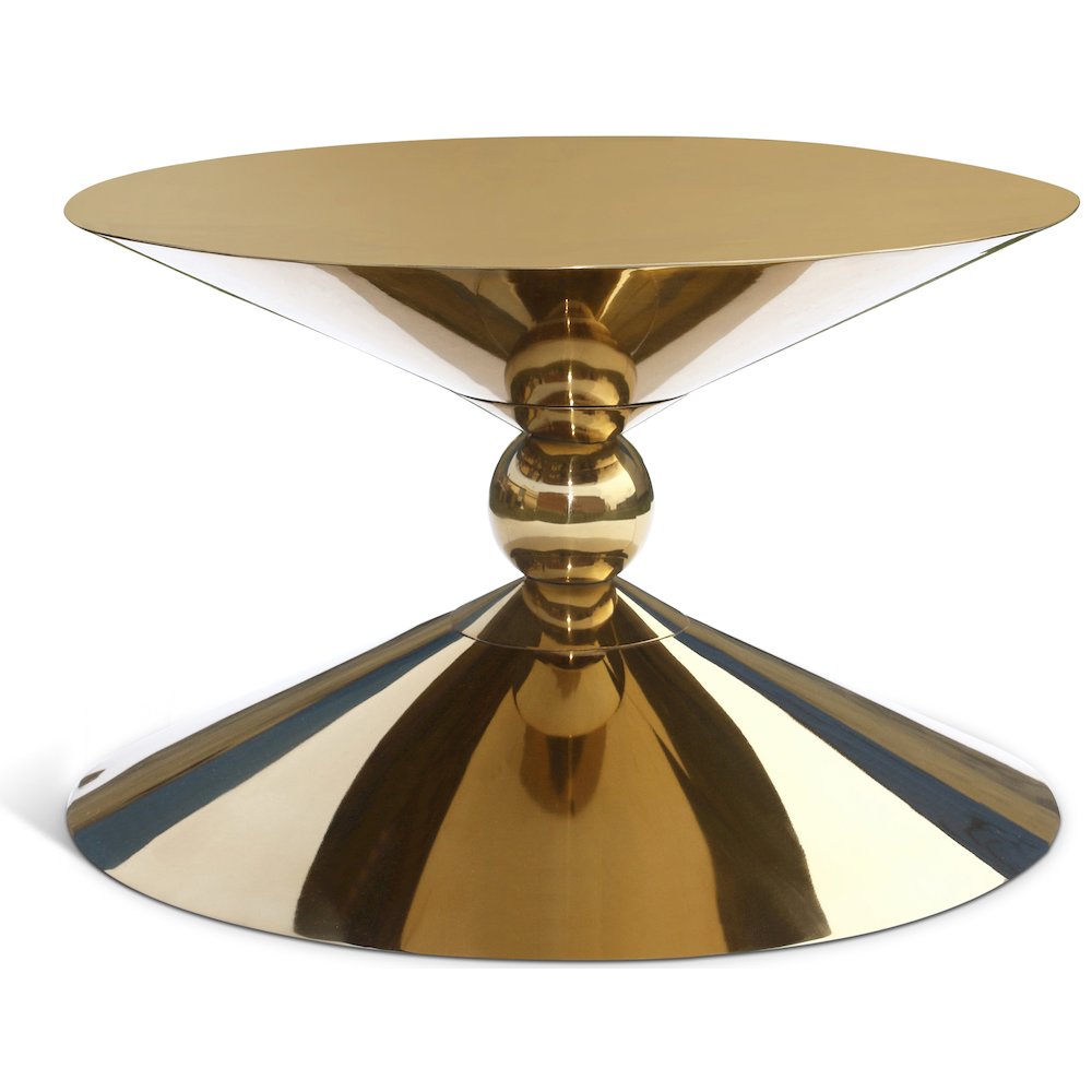 Malia Gold Stainless Steel Coffee Table. Picture 1