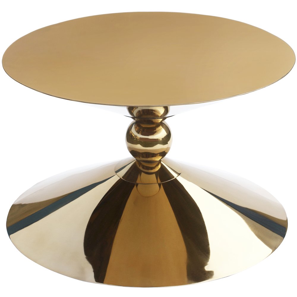 Malia Gold Stainless Steel Coffee Table. Picture 3