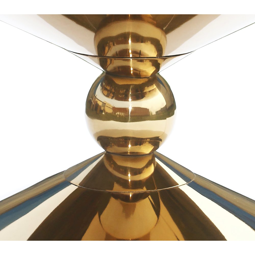 Malia Gold Stainless Steel Coffee Table. Picture 4