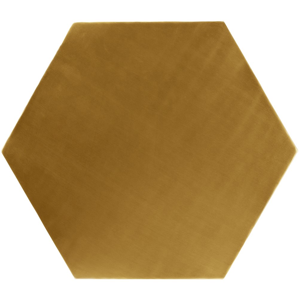 Hexagon Brushed Gold End Table. Picture 7