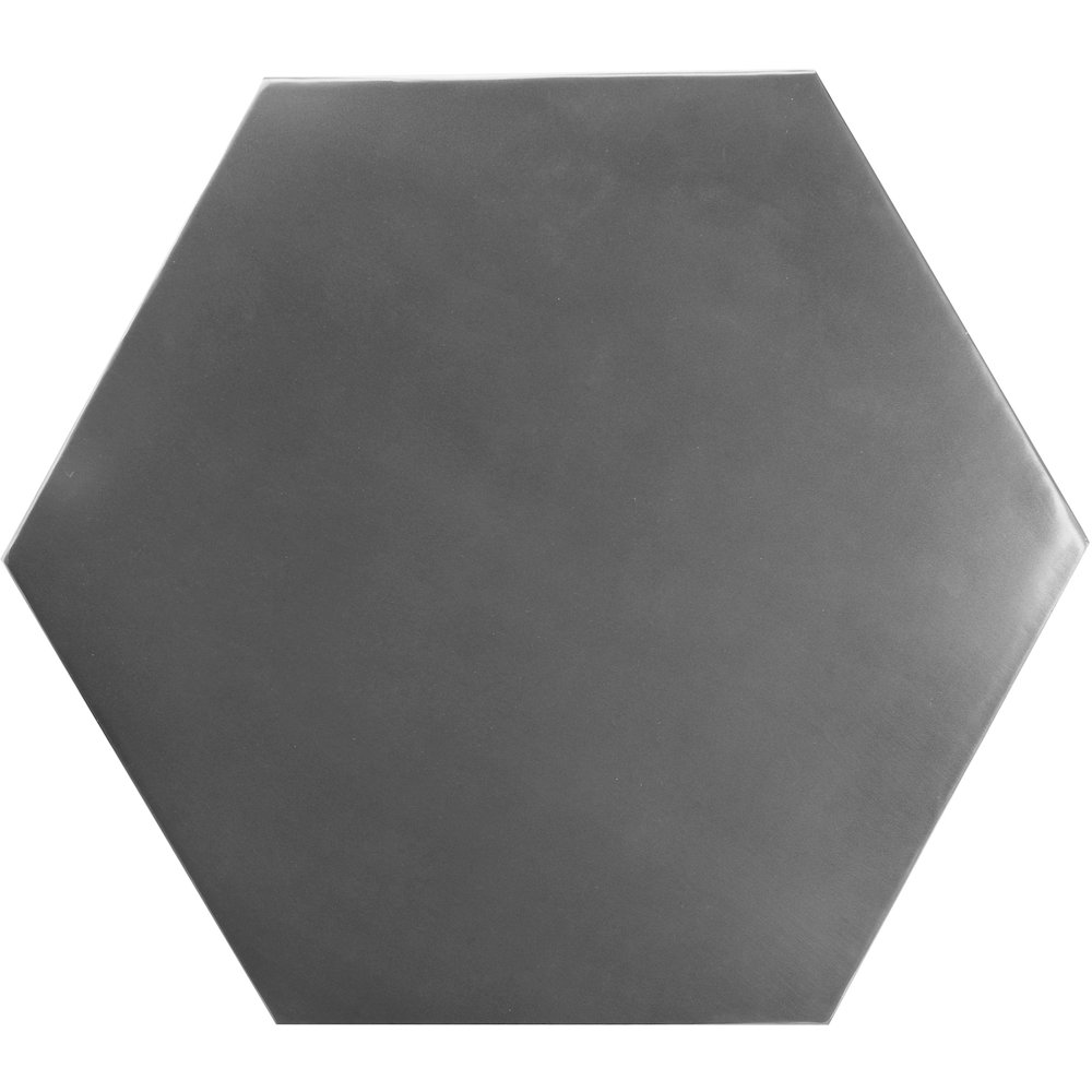 Hexagon Brushed Chrome Coffee Table. Picture 7