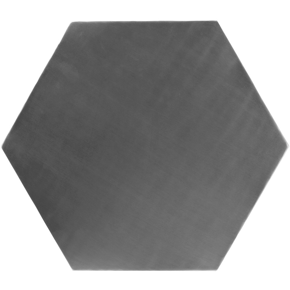 Hexagon Brushed Chrome End Table. Picture 7