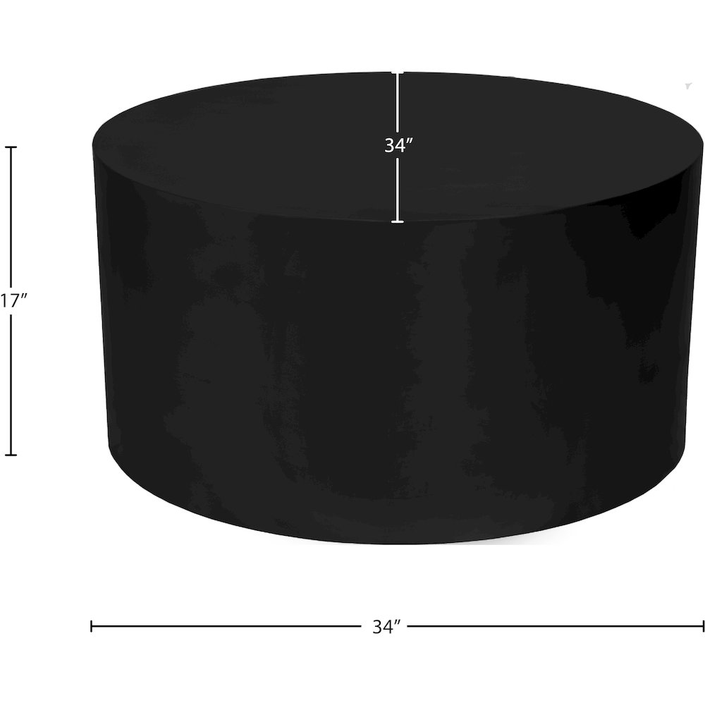 Cylinder Matte Black Coffee Table. Picture 6