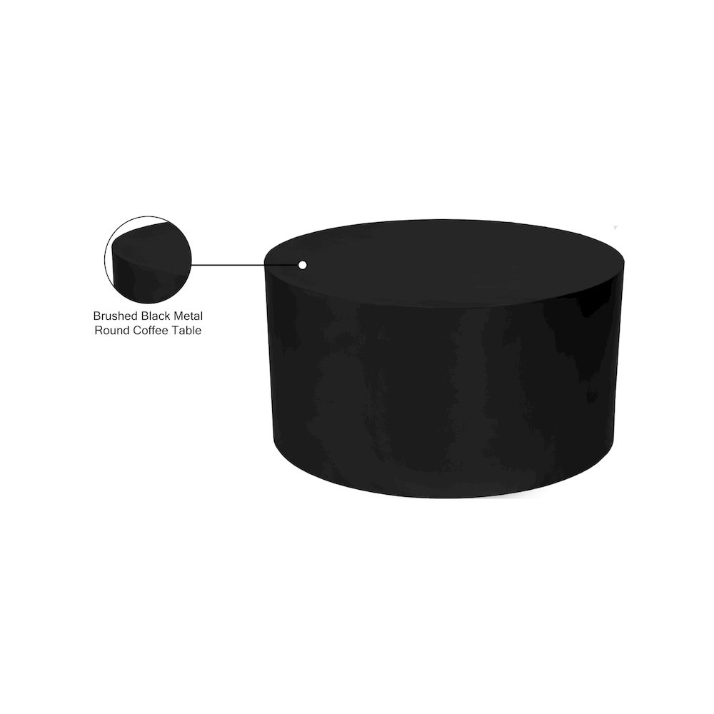 Cylinder Matte Black Coffee Table. Picture 7