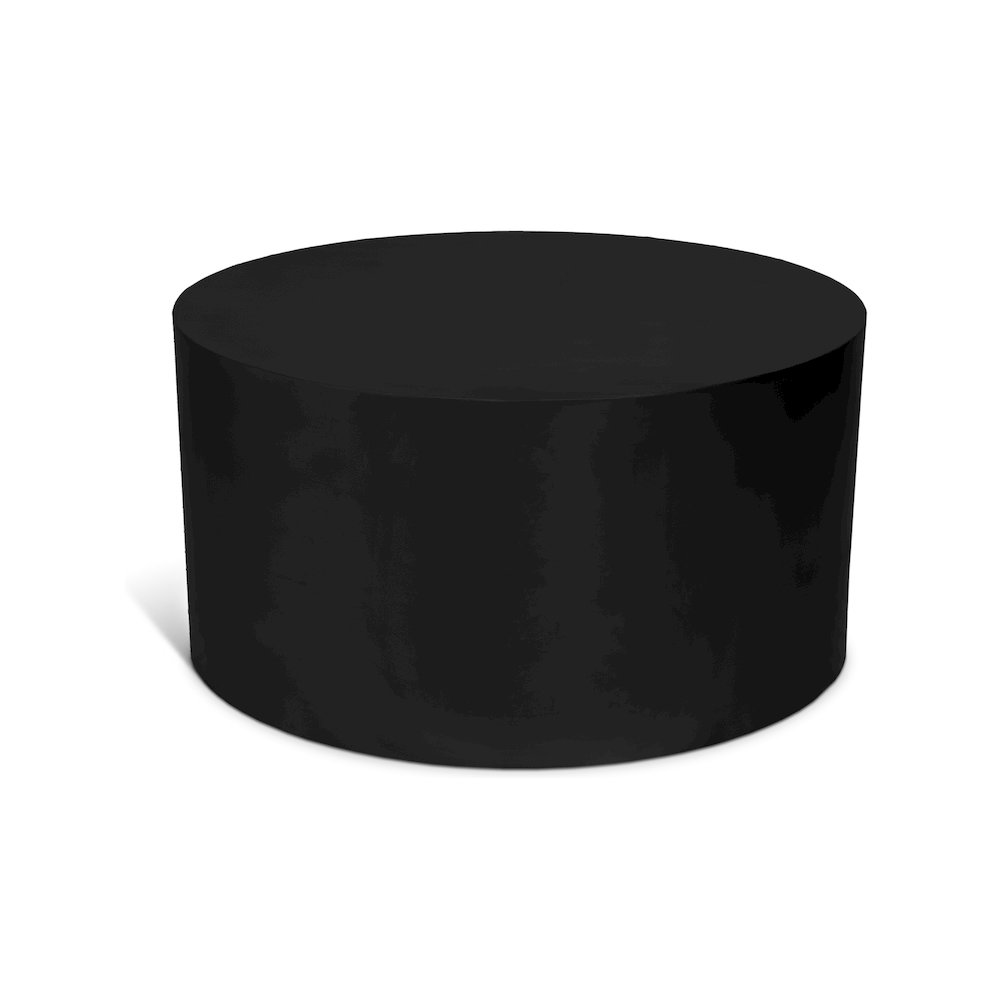 Cylinder Matte Black Coffee Table. Picture 1