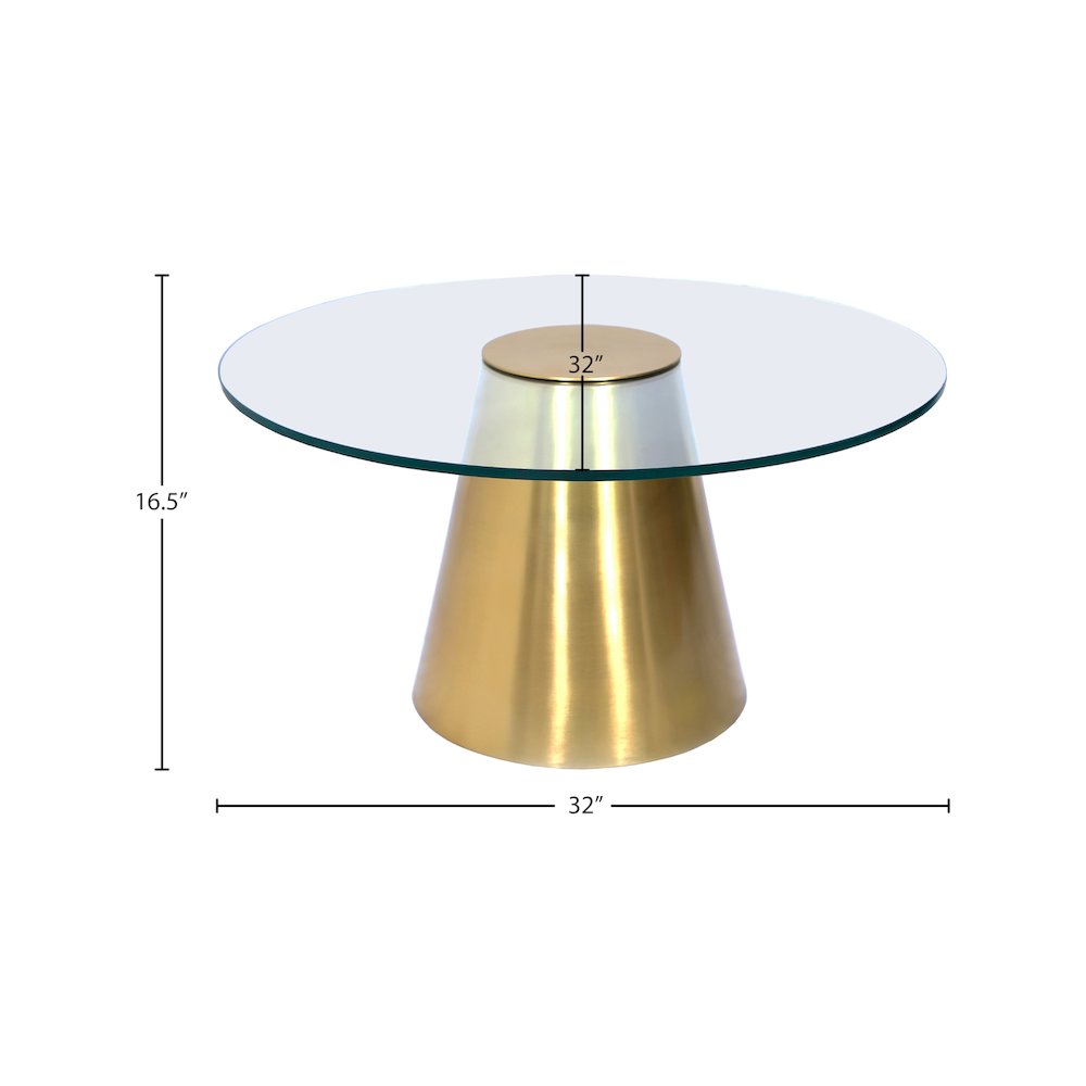 Glassimo Brushed Gold Coffee Table. Picture 7