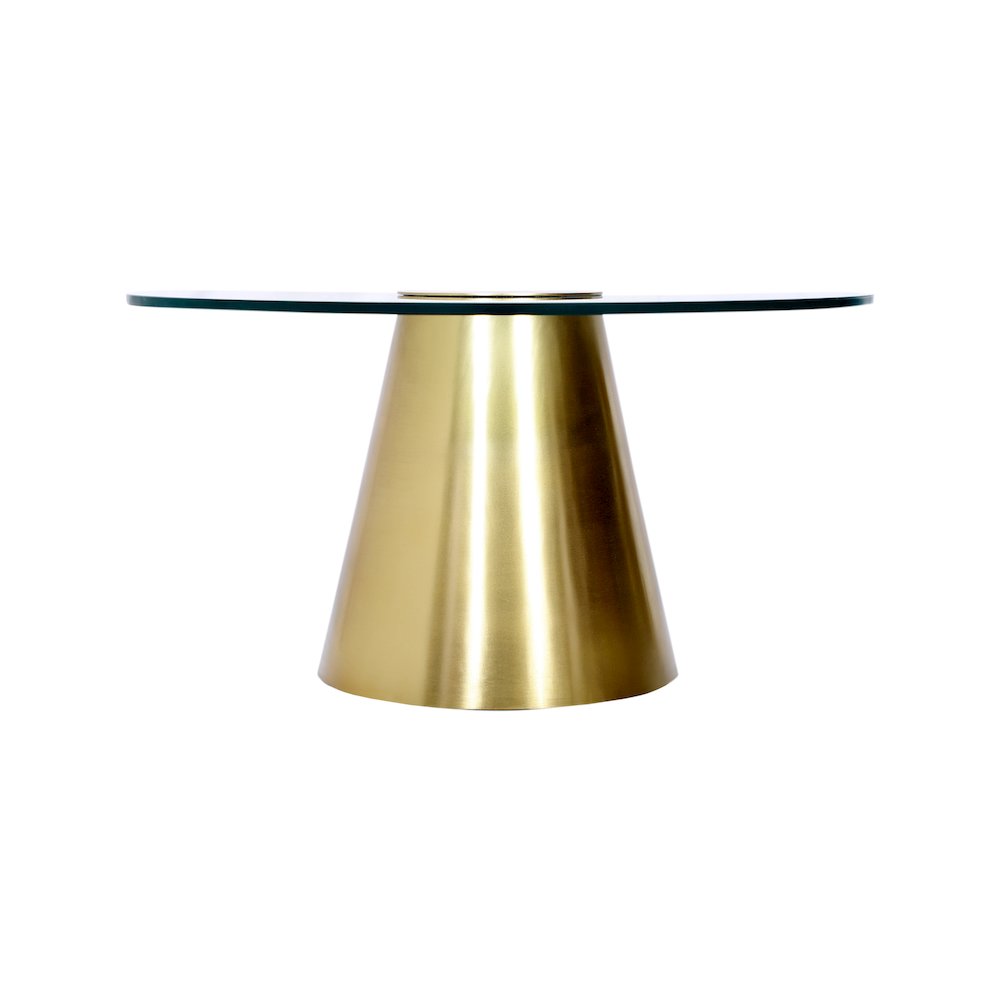 Glassimo Brushed Gold Coffee Table. Picture 3