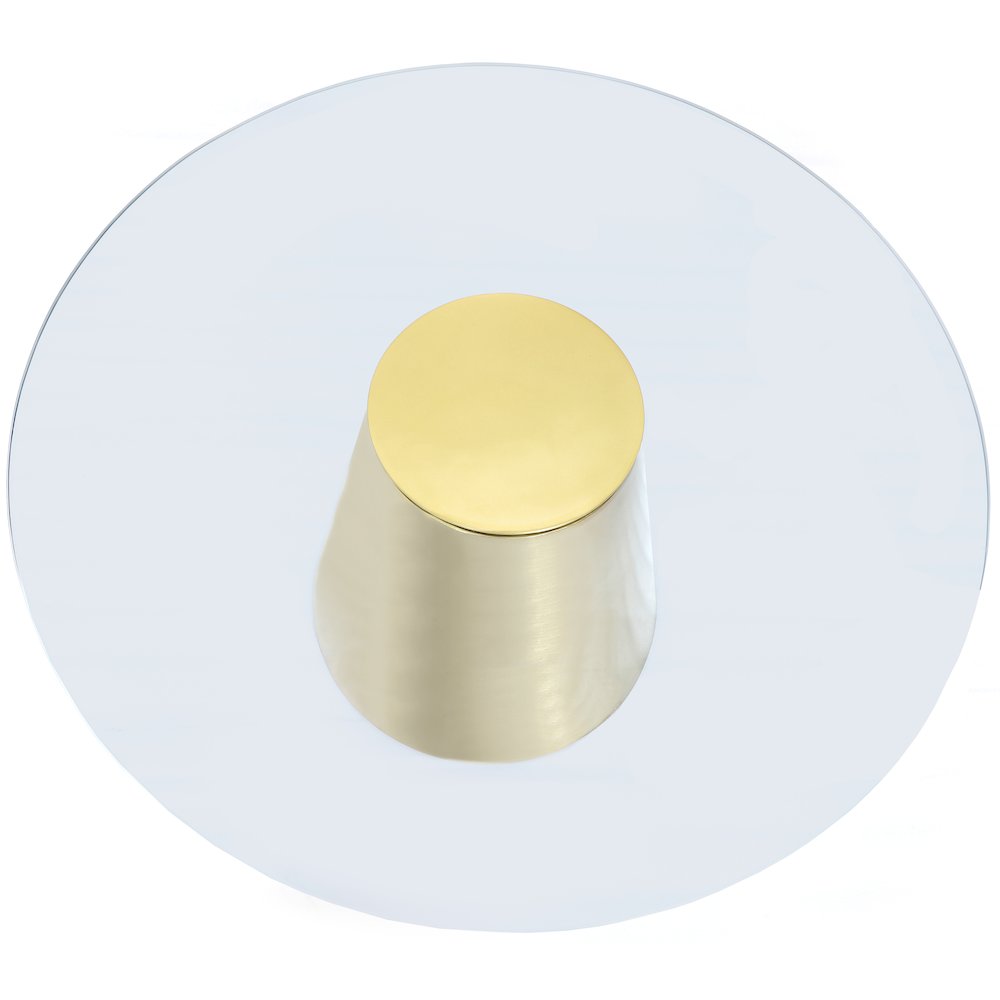 Glassimo Brushed Gold Coffee Table. Picture 5