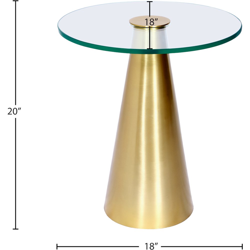 Glassimo Brushed Gold End Table. Picture 7