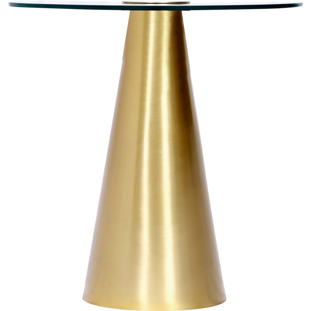 Glassimo Brushed Gold End Table. Picture 3
