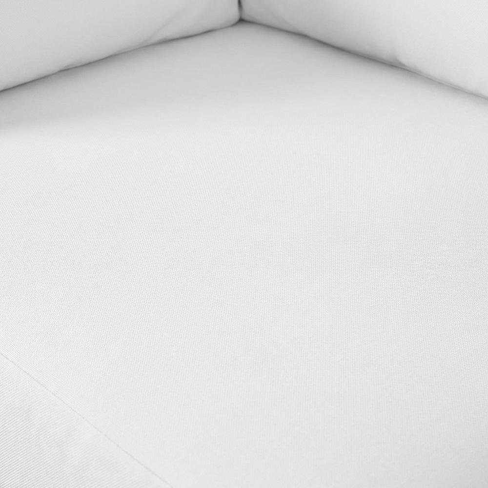 White Fabric Outdoor Patio Modular Sectional With Contemporary Style. Picture 5