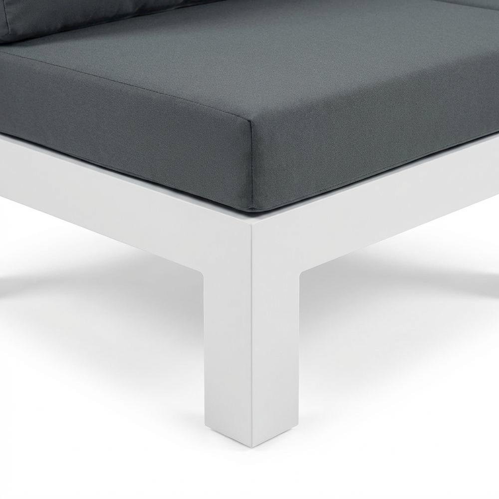 Gray Fabric Outdoor Patio Modular Sectional With Contemporary Style. Picture 6