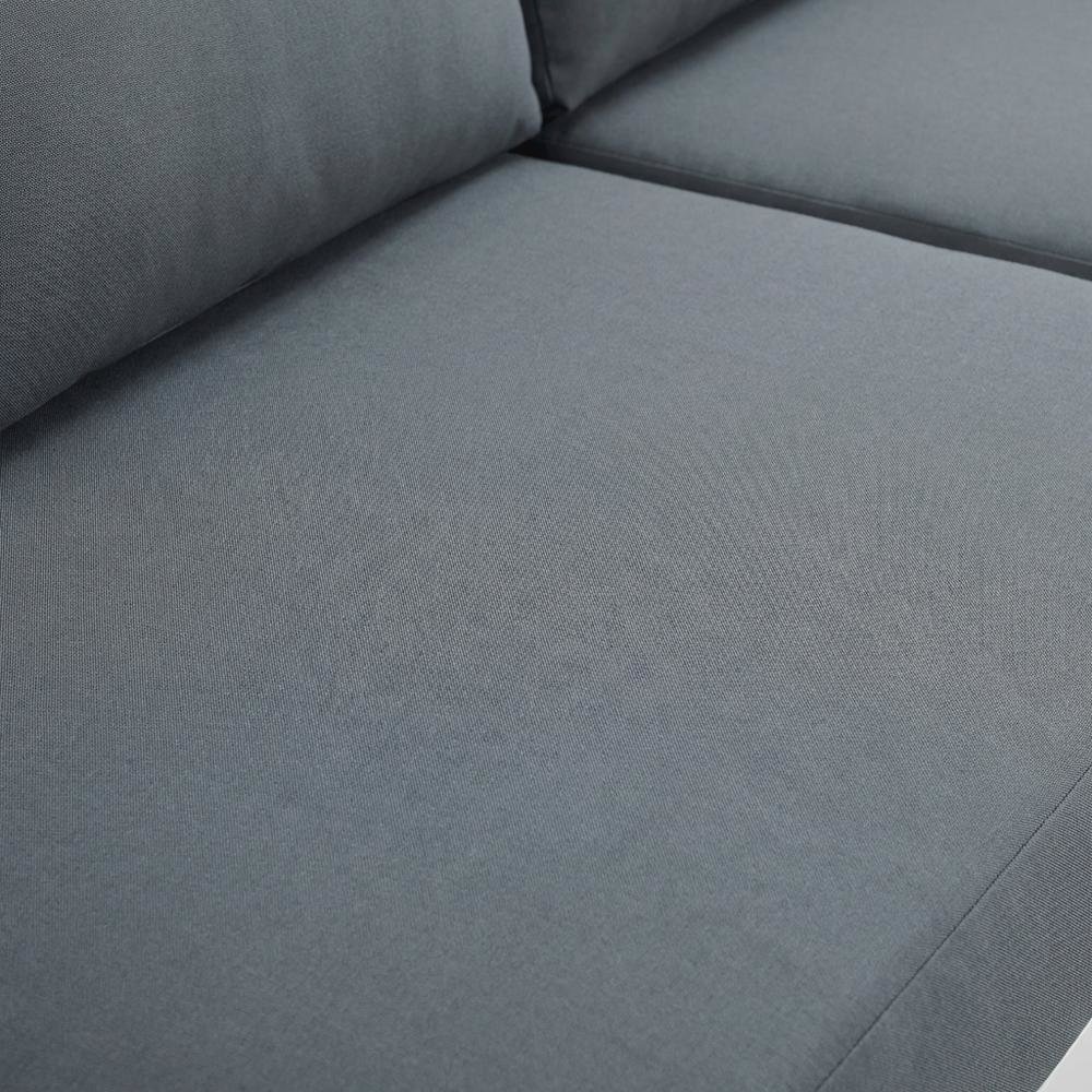 Gray Fabric Outdoor Modular Sectional With Contemporary Style For Patio. Picture 5