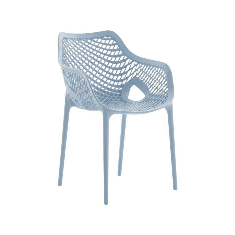 Blue Outdoor Patio Dining Chairs Set Of 4 With Protective Finish. Picture 1