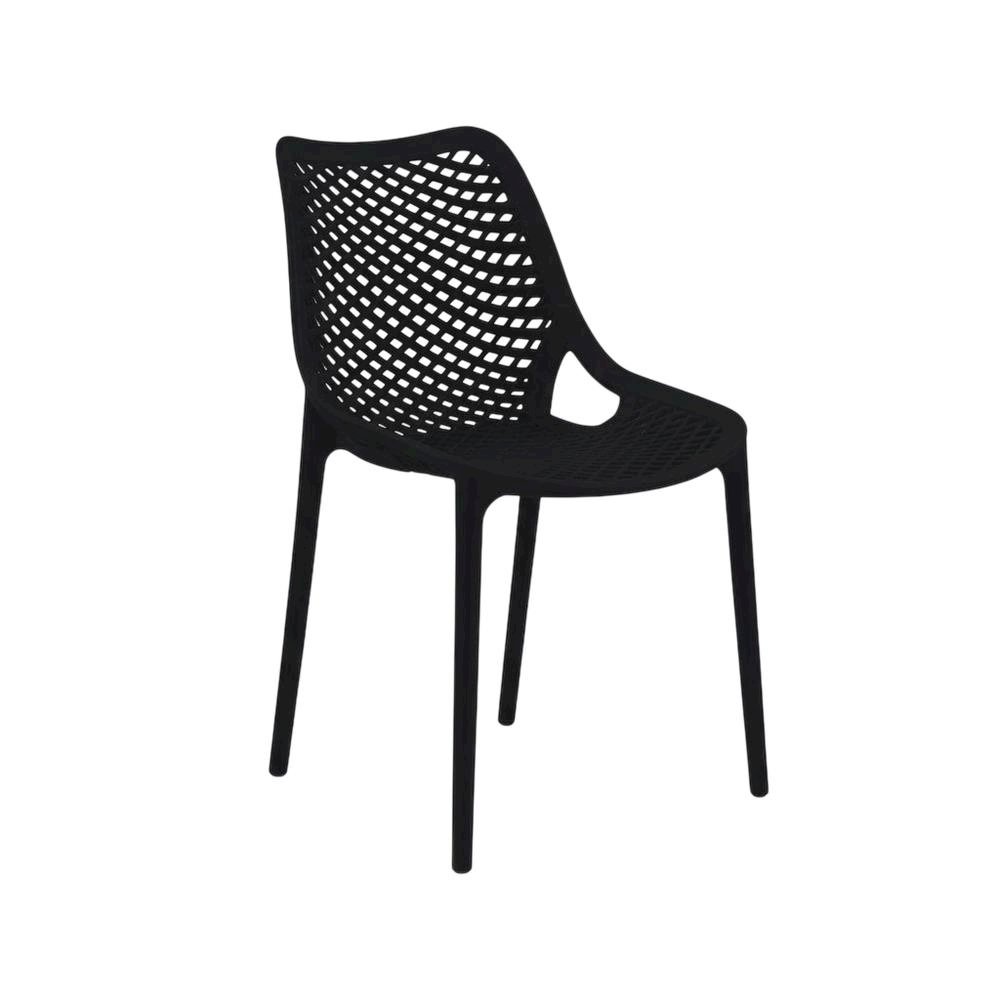 Contemporary Outdoor Patio Dining Chair Set Of 4 With Uv-Protection Finish. Picture 1