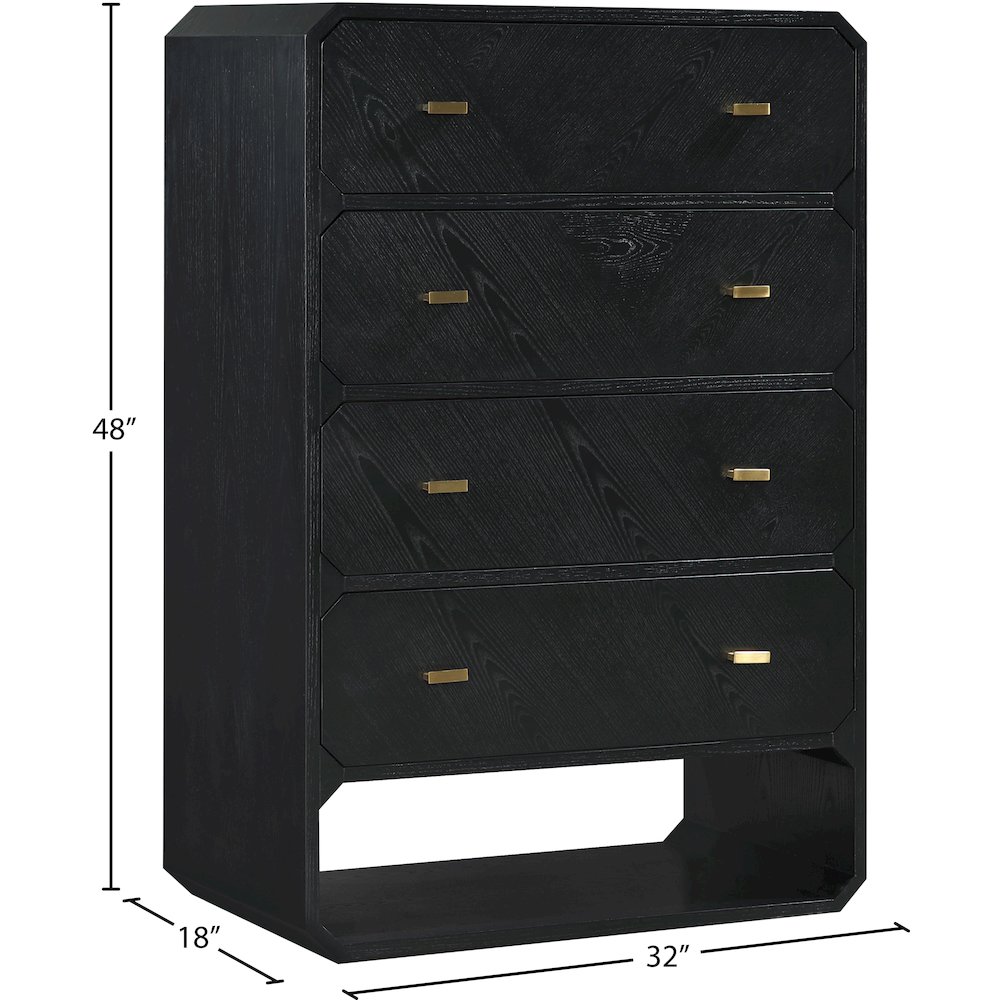 Parker Black Ash Veneer Chest. Picture 9