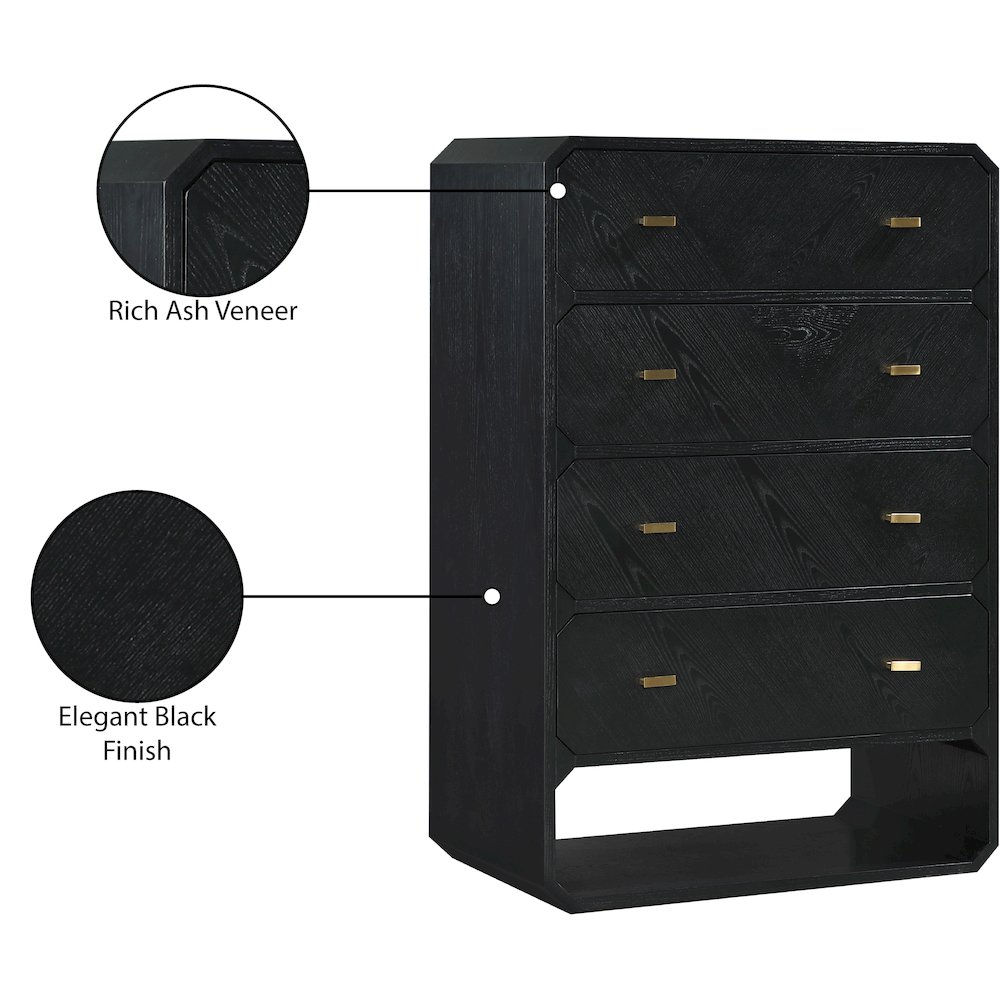 Parker Black Ash Veneer Chest. Picture 10